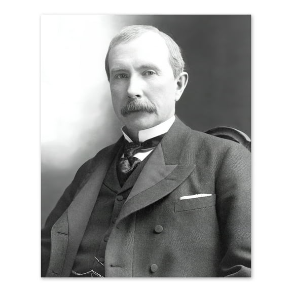 HISTORIX Vintage 1895 John D. Rockefeller Photo Print - Vintage Portrait Photo of John D Rockefeller Sr - J D Rockefeller Wall Art Poster