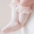 thumbnail image 3 of Baby Knee High Socks Non Slip Socks Lace Ruffled Long Stockings for Infants Toddlers Kids Boys Girls Spring Autumn, 3 of 8