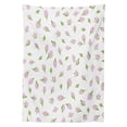 thumbnail image 3 of Ambesonne Rose Tablecloth Rectangular Table Cover, Rosebuds Romantic Nostalgic, 60"x90", Fern Green Pale Pink, 3 of 4