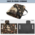 thumbnail image 5 of COEQINE Easy-Carry Golf Cart Seat Cover, Foldable Design with Handle for Storage, Universal Size Quilted Polyester, 4 Front Pockets, Machine Washable, Vintage Bunny Flower, 5 of 8
