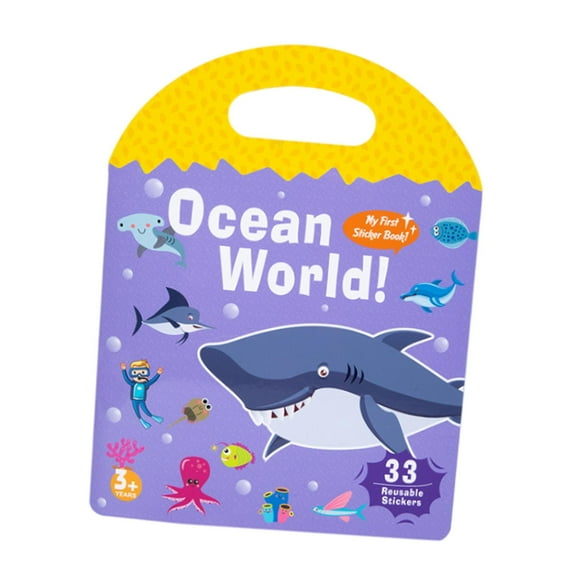 Reusabl Books for Kid, Cuts Book for Toddlers Age 2-4, Window Stickers Educational Toys Birthday Gift , Style E