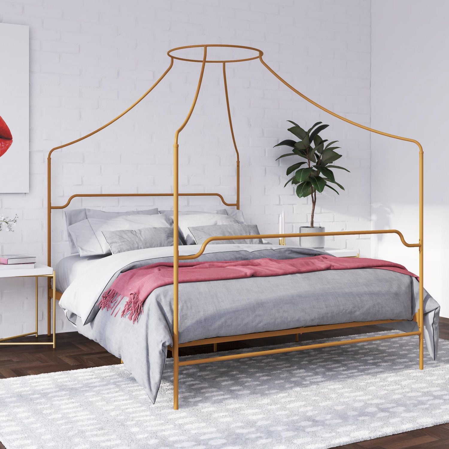 Novogratz Camilla Metal Canopy Bed