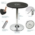 thumbnail image 3 of ARTETHYS Bar Table Adjustable Height Swivel 360 Degrees Round Tall Cpunter Height Pub Desk Black, 3 of 7