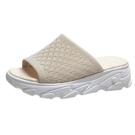 

Qufokar Women S Boots Knee High Womens Wool Slippers Slippers Slippers Hollow for Women Up Slippers Women S Shoes Platform House Lace Women S Slipper