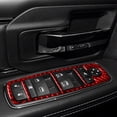 thumbnail image 4 of Real Bright Soft Car Interior Carbon Fiber Sticker DecorationFor RAM 1500 4-Door Red Carbon Fiber Front Door Control CoverAuto Car Protection Interior Accessories, 4 of 8