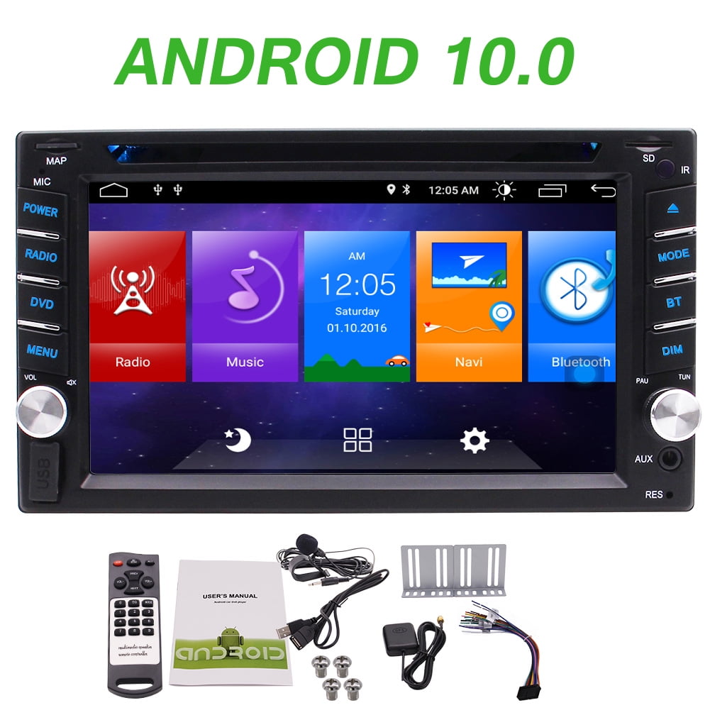 Android Car Stereo Double Din Car Audio 7’‘ HD Capacitive Touch Screen Car Radio with Bluetooth GPS Navigation Rear View Camera Two USB Ports,Support Offline Navigation/Mirror Link/WiFi Connect/FM/SWC 