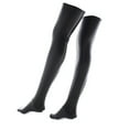 thumbnail image 4 of Metallic Faux Leather Glossy Thigh High Stockings for Womens Nightclub Cosplay Wet Look Over Knee Long Socks Lingerie, 4 of 8