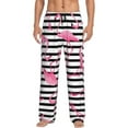thumbnail image 2 of Picia Flamingos Mens Soft Woven Cotton Elastic Waistband Sleep Pajama Pant Lounge Sleep Pant With Pockets And Drawstring-Medium, 2 of 9