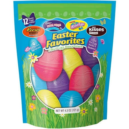 Hershey Easter Chocolate Filled Plastic Egg Candy Assortment 4 3