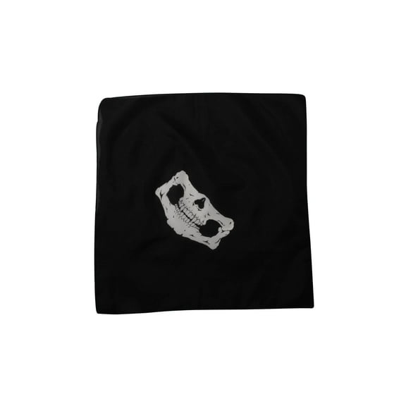 Bandana Skull/Skeleton Mask - Black/White - 12 PACK