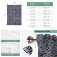 thumbnail image 6 of Navy Blue Geometric Balloon Curtains 63 Inch Length for Living Room/Bedroom, Vintage Abstract Floral Texture Rod Pocket Privacy Door Curtains Decorative Tie Up Shade for Window 52"x63", 6 of 8