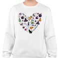 thumbnail image 2 of Halloween Heart Sweatshirt Unisex Medium White, 2 of 5