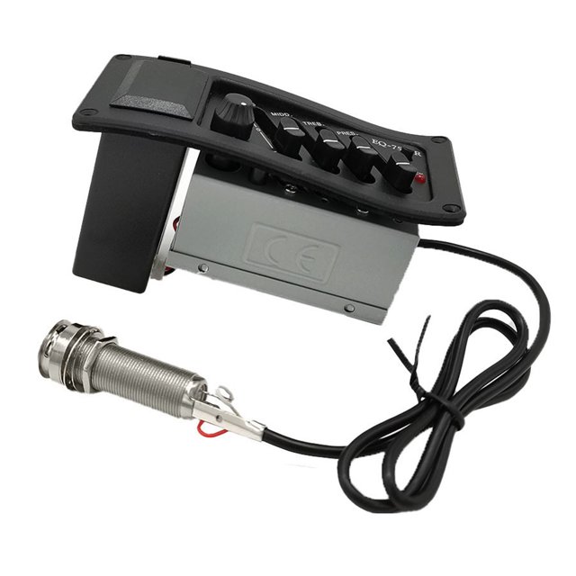 Pastilla de guitarra clásica ABS y componentes electrónicos Caja de guitarra Preamplificador de pastilla Bajo Alto Frecuencia de agudos Modificar sonido con accesorios para ANGGREK Otros