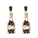 thumbnail image 1 of Pendientes colgantes de botella de champán de colores shaofei bonitos pendientes de aleación con forma de vino negro, 1 of 5