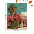thumbnail image 3 of Pink Tampa Ticket Travel Canvas Print Trendy Aesthetic Home Living Room Wall Decor Art, 3 of 8