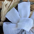 thumbnail image 2 of Off White Fabric Burlap Woven Ribbon - 2 1/2" x 10 Yards, Wired Edge, Wedding, Reception, Christmas, Wreath, 2 of 3