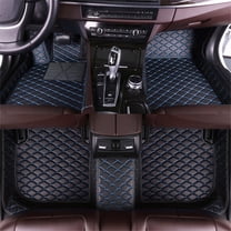 Tuqiang Car floor mats for Toyota Highlander 2020–present XU70 Premium All-Weather Automotive Floor Mats Black and Blue