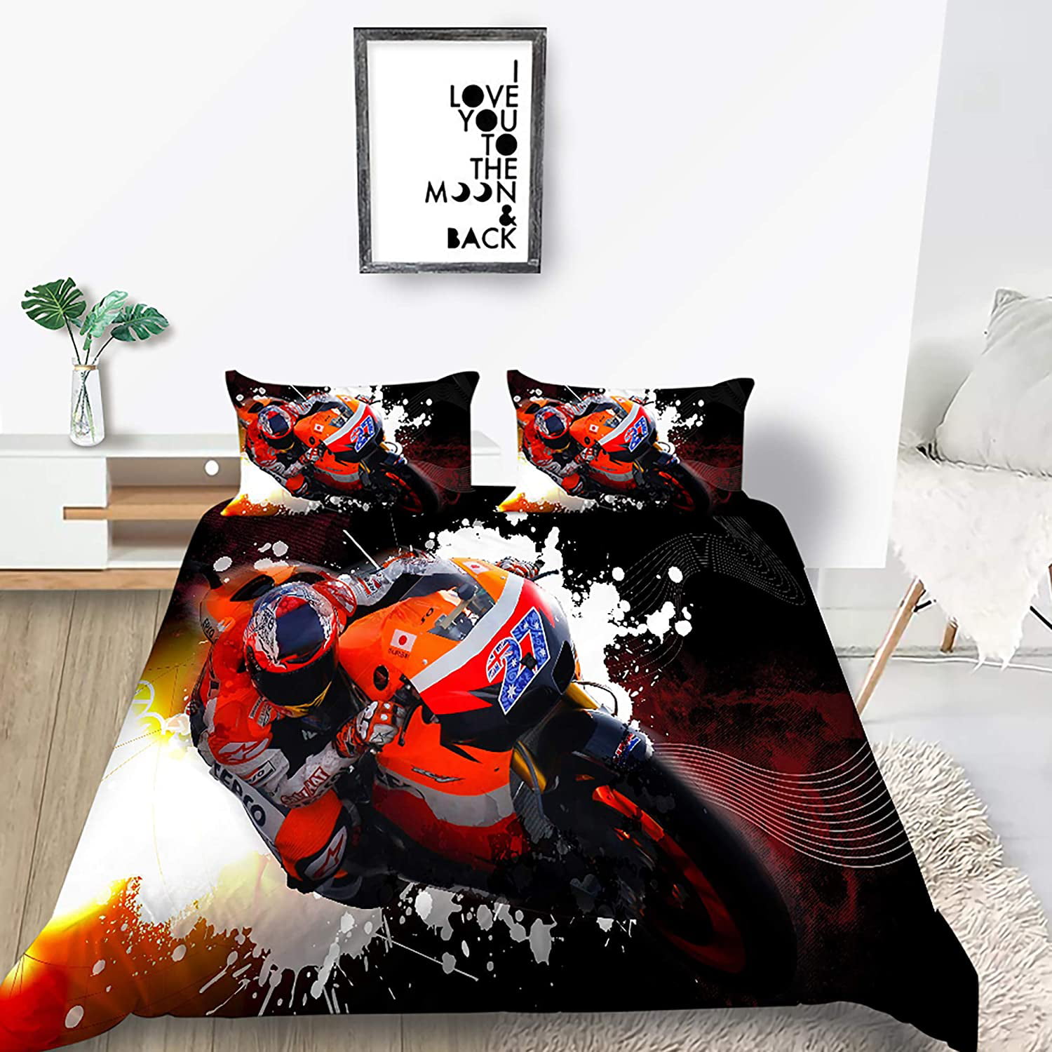 Bed Sets For Boys Motocross, Dry Clean Duvet Cover