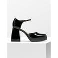 thumbnail image 2 of Women’s Mary Jane Platform Chunky Heel Pumps With Ankle Strap, 2 of 5