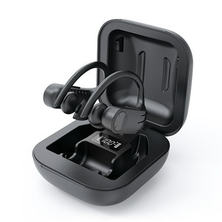 Inadays TWS True Wireless Earbuds In-Ear Bluetooth 5.0 Headset Deep Bass IPX5 Waterproof Headphones  Black