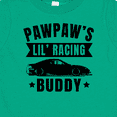 thumbnail image 4 of Inktastic Pawpaw's Lil' Racing Buddy with Car Silhouette Boys or Girls Baby T-Shirt, 4 of 5