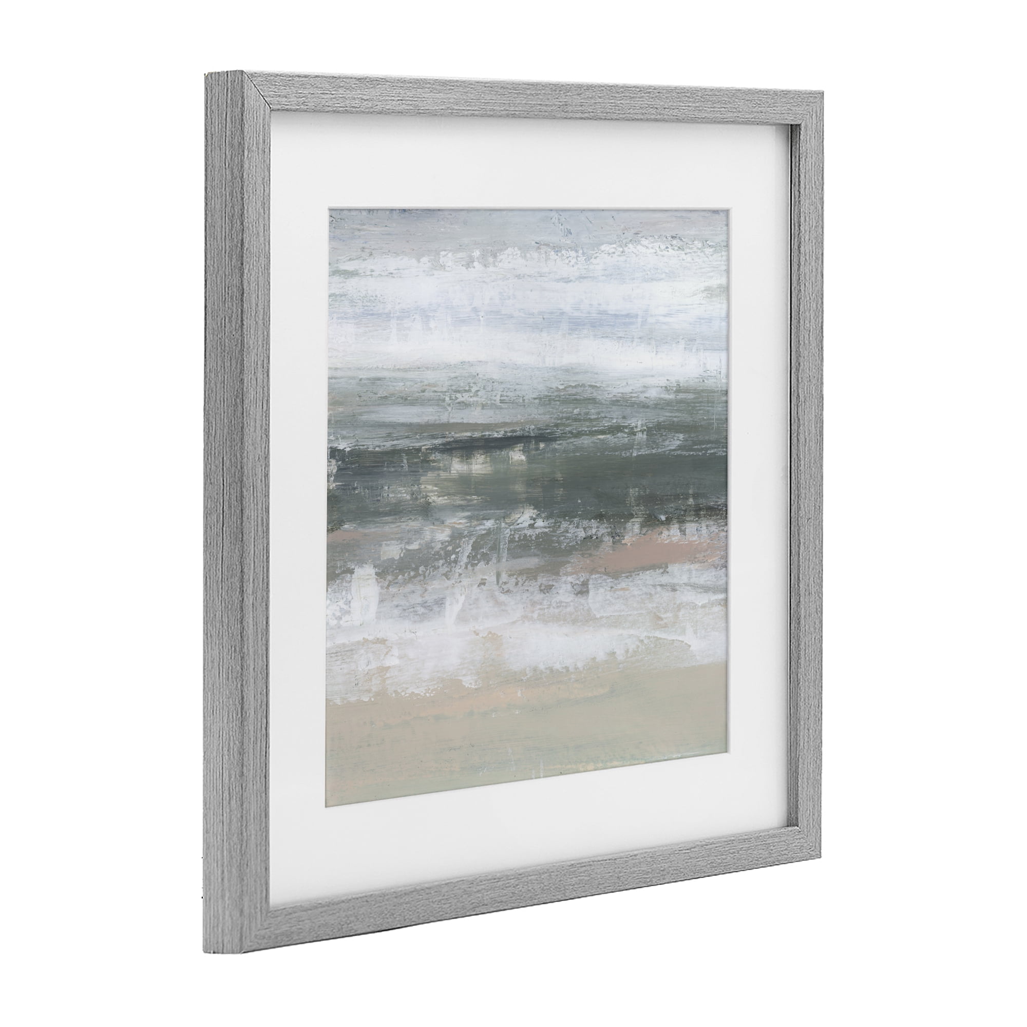 Stupell Industries Subdued Pastel Tides Gray Framed Print Under Glass, design by Ethan Harper