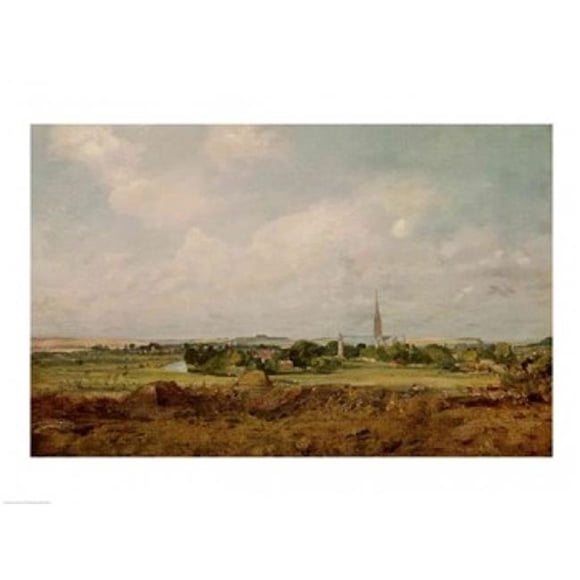 View of Salisbury Poster Print by John Constable - 36 x 24 in. - Large