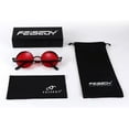 thumbnail image 2 of FEISEDY Retro Gothic Steampunk Sunglasses Round Metal Frame Punk Circle Inspired Shade Men B1857, 2 of 5