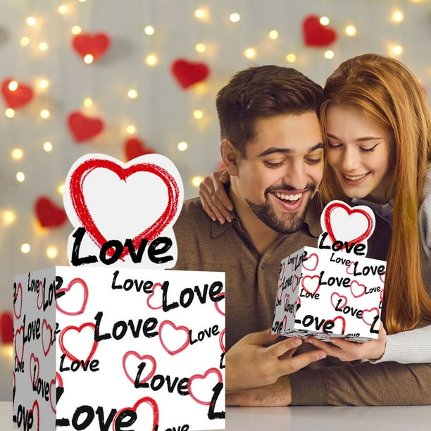Rapeiae Valentines's Day Party Decoration Money Drawer Box Creatives Surprise Cash Box Holiday Gift Box Suitable for Valentines's Day Surprise Gift Money Drawer Box