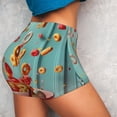thumbnail image 4 of Goofa Floating Colorful Cereal Printed Workout Shorts Women Seamless Scrunch Butt Lifting High Waisted Gym Booty Shorts Elastic Workout Shorts-XX-Large, 4 of 8