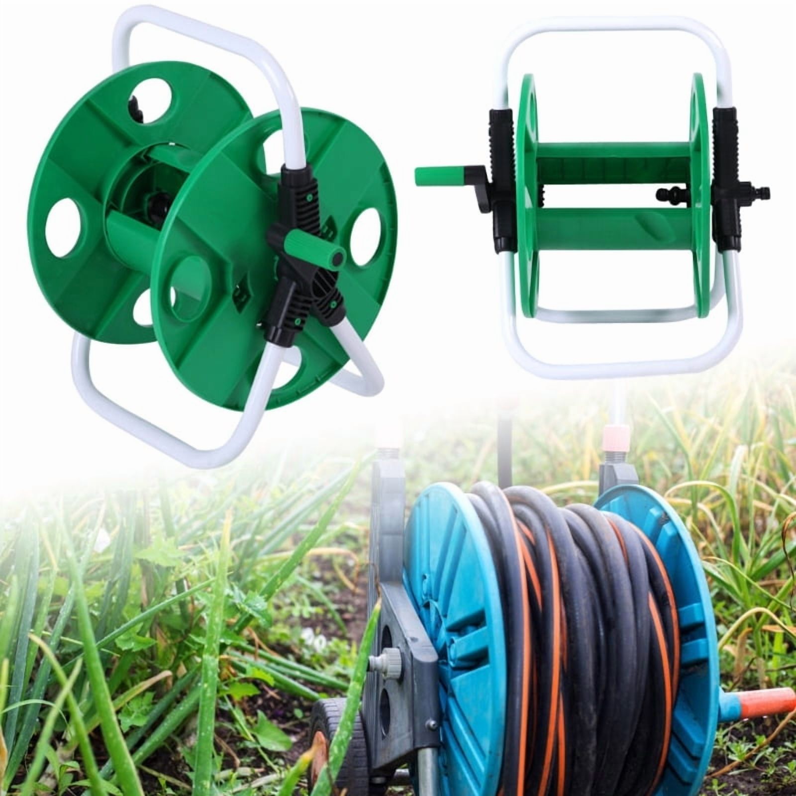 Hoses Reel Cart Garden Tool Storage Reel Multifunctional Prevent Twisting Pipe Organizers for Outside Car Washing Farm