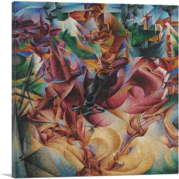 ARTCANVAS Elasticity 1912 Canvas Art Print by Umberto Boccioni - Size: 18" x 18" (0.75" Deep)