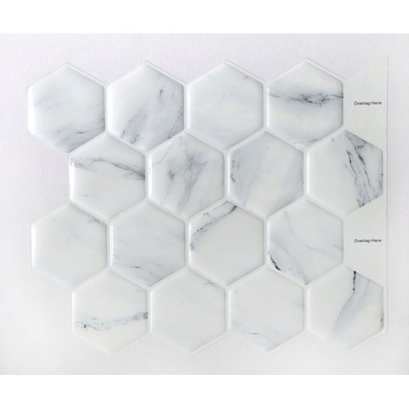 Mosaicowall 10-Sheet Peel and Stick Tile - 11.9"x11.8" Premium Kitchen Self Adhesive Backsplash Tile