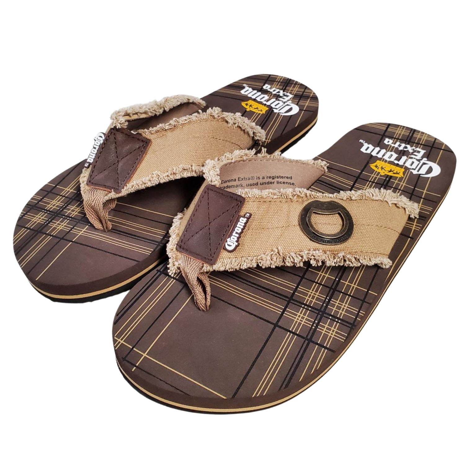 Flip Flop with Bottle Opener (Brown 