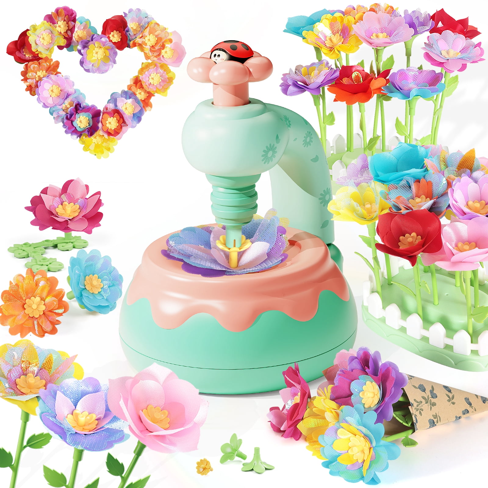 Flower Bouquet Making Kit, DIY Flower Bouquets Craft Toys, Arts & Crafts Educational Activity Set for 4+