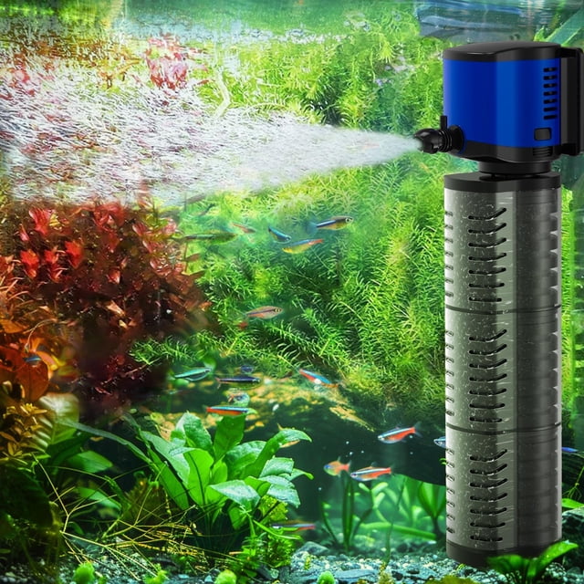 Aquarium Filter for Gallons Tank Internal Fish Tank Filter Powerful Pump Submersible for Large Fish Tanks Turtle Tanks Kois Aeration Deodorization Wave Making Decontamination F