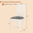 thumbnail image 4 of Giantex Mid Century Upholstered Dining Chairs, Rubber Wood Frame Kitchen Chairs,  Side Chairs for Kitchen, White, 4 of 9