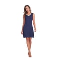 thumbnail image 2 of EA'S SECRET Womens Nightgown Bamboo Rayon Night Gowns for Women V Neck Nightwear Sleepshirts Sleep Shirt Knee Length Nightshirt Dress for Pajamas Party 2-Pack(Rose Pink/Navy,2XL), 2 of 7