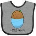thumbnail image 3 of Inktastic Little Spud Blue Boys or Girls Baby Bib, 3 of 4