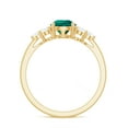 thumbnail image 2 of Rosec Jewels Lab Created Emerald Teardrop Engagement Ring with Diamond (6X8 mm, AAAA Quality Emerald), 10K Yellow Gold, US 8.50, 2 of 8