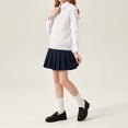 thumbnail image 6 of FAIOROI Unisex Kids School Uniform Sweater Vest V Neck Cotton Knit Sleeveless Top White 9-10T, 6 of 7