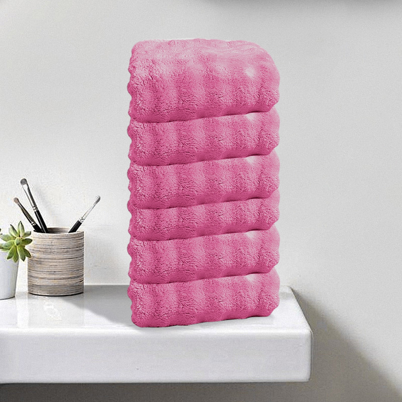 Summer Savings Clearance! Boovnll 6 Pack Hand Towels for Bathroom, 13x30" Super Soft & Absorbent Quick Dry Solid Color Towels, Thicken Microfiber Hand Towels for Hotel, Pool, Spa, Beach, Towels