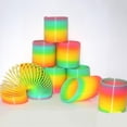thumbnail image 2 of Kids Toy Large Magic Plastic Slinky Rainbow Spring 9*9cm Colorful Funny Classic Toy For Children Gift Hot Sale, 2 of 7