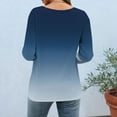 thumbnail image 5 of cocolona Womens Plus Size Tops Crew Neck 3/4 Sleeve T-shirts Fashion Casual Loose Gradient Print Blouses Pullover Tops, 5 of 5