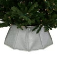 thumbnail image 5 of Northlight 27" Shiny Silver Fabric Hexagonal Christmas Tree Collar, 5 of 6