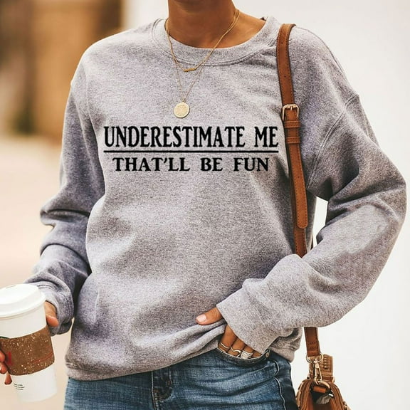 POROPL Sweatshirts for Women Under $10.00 Long Sleeve Crew Neck Sweatshirt Printed Pullover Tops L