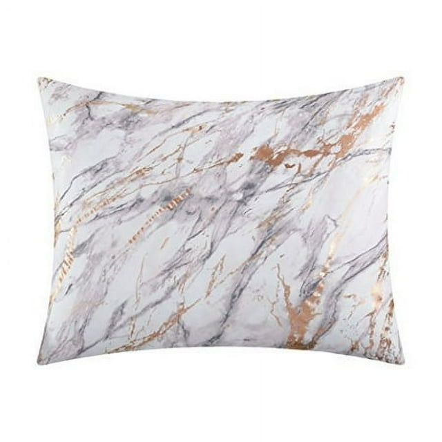 Pop Shop Ensemble de Couette Effet Marbre, Grand Lit, Or Rose