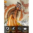 thumbnail image 7 of Fall Turkey Cloth Napkins Set of 8 Reusable Dinner Napkins, Happy Thanksgiving Pumpkin Maple Leaf Cocktail Napkin Washable Table Napkins for Wedding/Holiday Party/Baby Shower 20"x20", 7 of 7