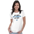 thumbnail image 4 of US Air Force My Hero Airman Wife Women's T Shirt Ladies Tee Brisco Brands M, 4 of 5