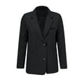 thumbnail image 4 of Busydd Blazers for Women Solid Color Lapel Suit Jackets for Women Casual Long Sleeve Women's Blazers & Suit Jackets with Pockets M, 4 of 4